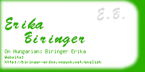 erika biringer business card